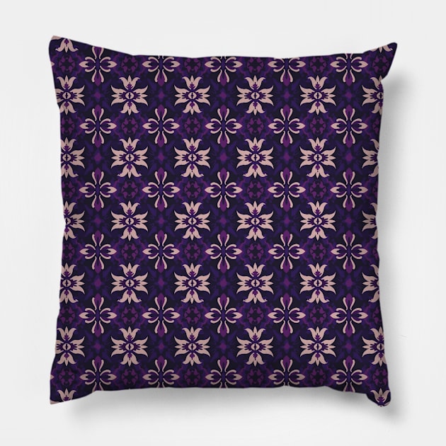 Purple Trendy Pattern V12 Pillow by Family journey with God