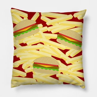 FAST Food Burgers And Fries Pillow