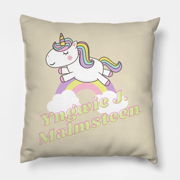 yngwie ll unicorn Pillow by j and r