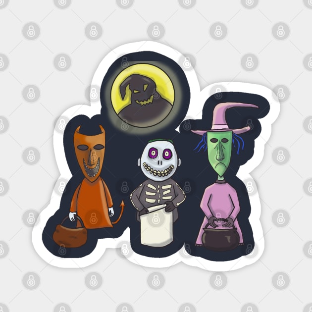 Trick or Treat- Oogie's Boys Magnet by tesiamarieart