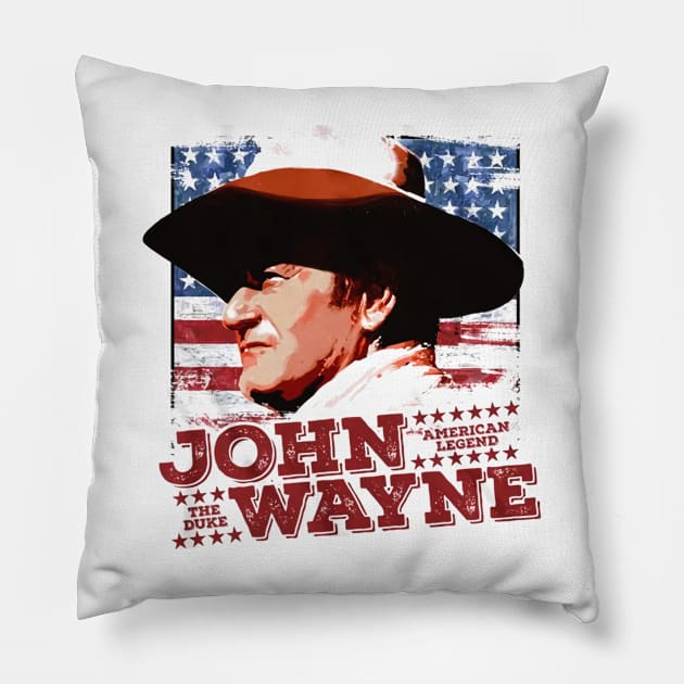 John Vintage Wayne American Legend 1 Pillow by davidhedrick