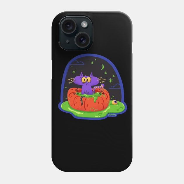 Kitty in the brew Phone Case by azbeen