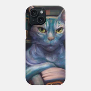 Blue Cat is an Antiquarian Phone Case