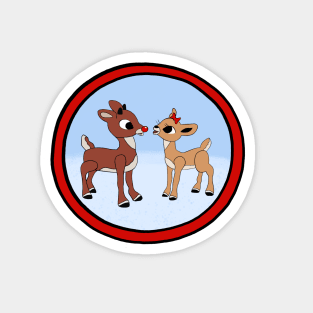 Rudolph The Red-Nosed Reindeer & Clarice Magnet