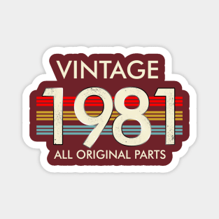 Vintage 1981 All Original Parts Magnet