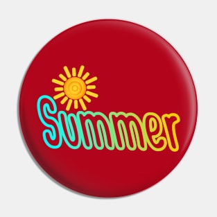 Summer Time T-Shirt and other products Pin