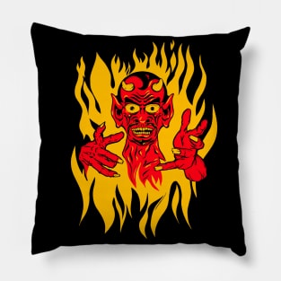 Vintage Flash Tattoo Style Vintage Devil Pillow