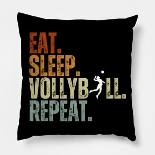 Eat Sleep Volleyball Repeat Funny Volleyball Players Boys Pillow