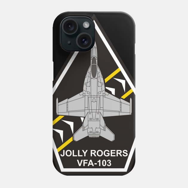 VFA-103 Jolly Rogers - F/A-18 Phone Case by MBK