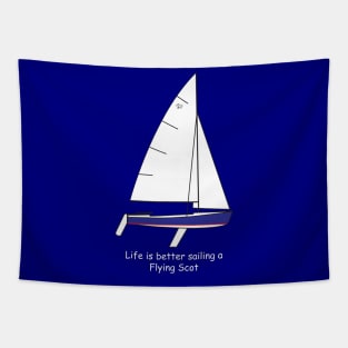 Flying Scot Sailboat Tapestry