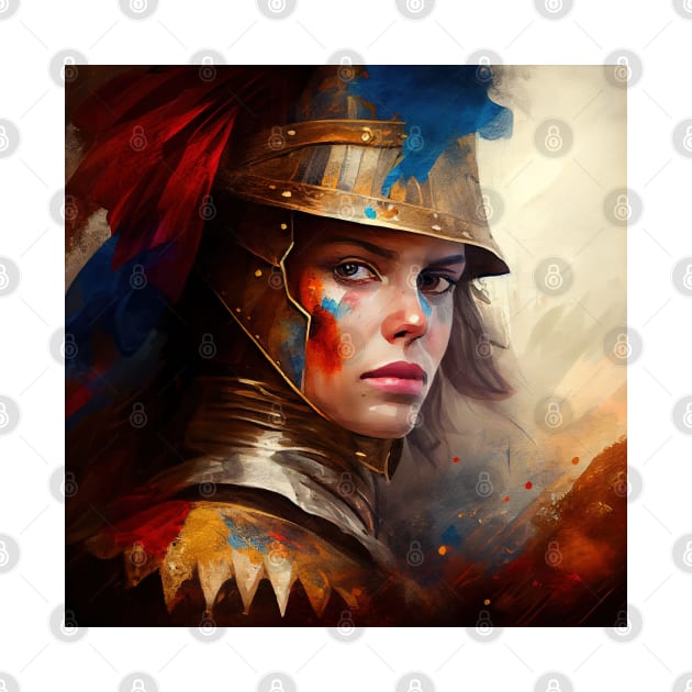 Powerful Medieval Warrior Woman #4 by Chromatic Fusion Studio