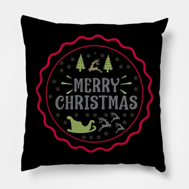 Christmas Stamp Pillow by holidaystore