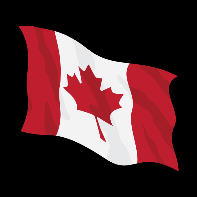 Canada Waving Flag Illustration by hobrath