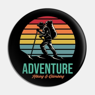 Outdoor adventure hiking & climbing Pin