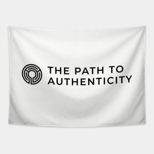 The Path to Authenticity - stacked black Tapestry