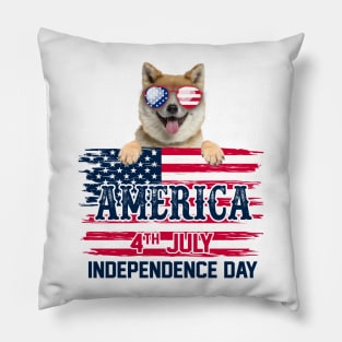 America 4th July Independence Day - Akita Dog Pillow