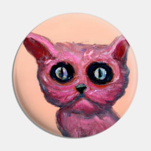 Weird Pink Cat Pin