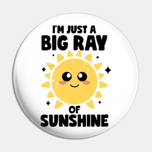 I'm Just A Big Ray Of Sunshine Kindness Irony And Sarcasm Pin