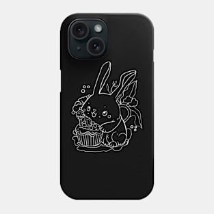 Sweet Bunny with a Cupcake Phone Case