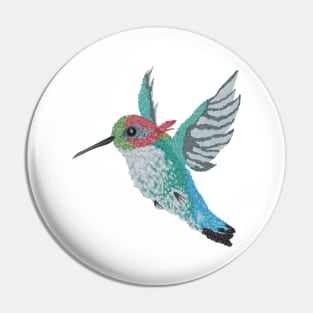 Bee Hummingbird Pin