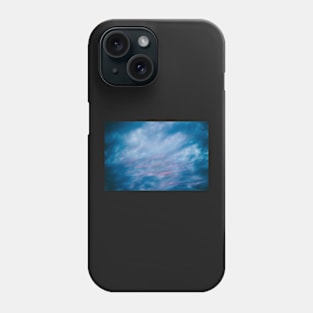 Cloudy blue and pink sky photograph Phone Case