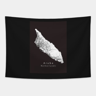 Aruba Netherlands Island Map Tapestry