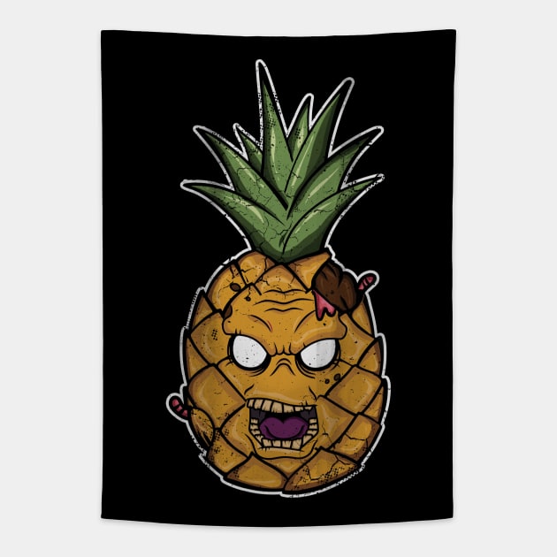 Halloween Zombie Pineapple Tapestry by E