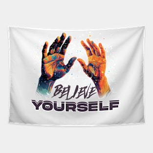 Believe in Yourself: Motivational and Inspirational Quotes Tapestry