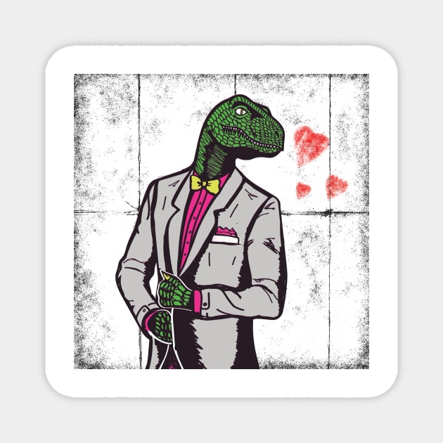 Dapper Raptor Magnet by KMNDRS