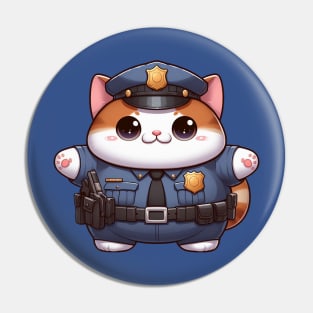 Cute Cat Policeman Pin