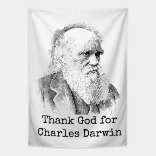 Thank God For Charles Darwin Tapestry