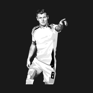 Toni Kroos Germany grayscale Pop art illustration fan art T-Shirt