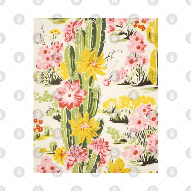 Cactus Desert Flowers Boho by Trippycollage