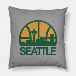 Iconic Seattle Supersonics Skyline Pillow