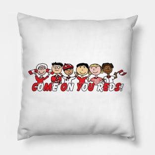 Football Fan Come on You Reds Pillow