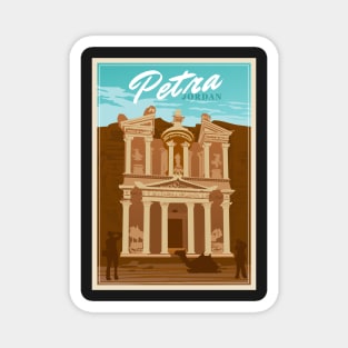 Travel Poster Petra Jordan Magnet