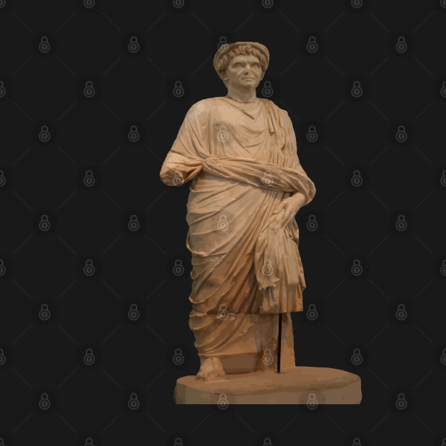 Statue of A Roman Priest Wearing A Toga by taiche