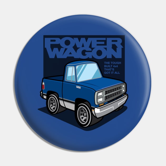 Impact Blue - Power Wagon (1980 - White-Based) Pin by jepegdesign