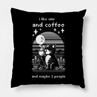 I Like Coffee And Maybe 3 People Pillow