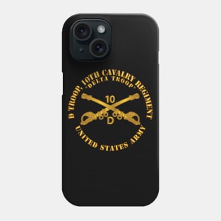 D Troop 10th Cav Regt  w Cav Br Phone Case