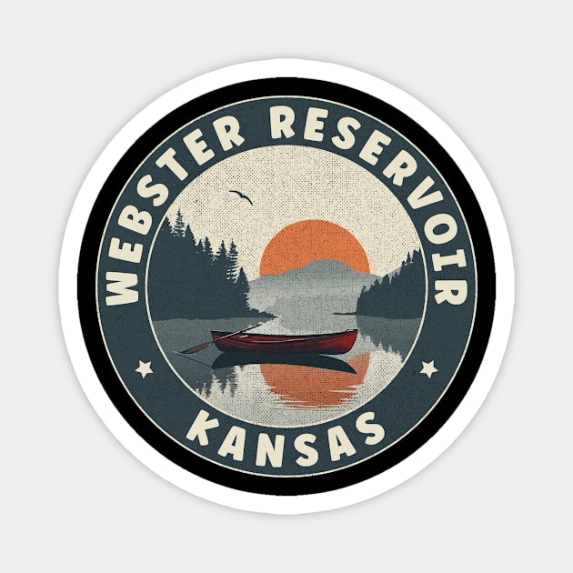 Webster Reservoir Kansas Sunset Magnet by turtlestart