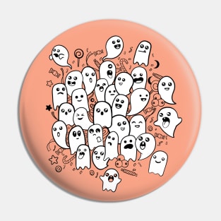 Halloween Kawaii Ghosts Pin