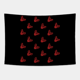 Sailing Lobster Pattern Tapestry