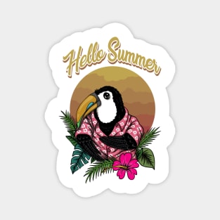 Toucan bird hello summer Magnet