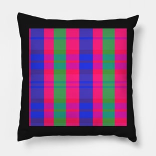 Neon Aesthetic Evander 2 Hand Drawn Textured Plaid Pattern Pillow