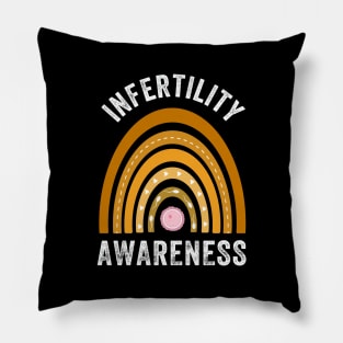 In April We Wear Orange Infertility Awareness Week retro Pillow