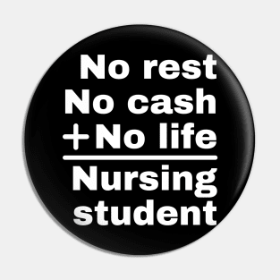 No rest, cash, life: Nursing student Pin