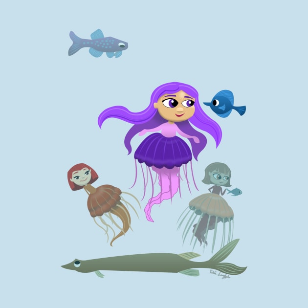 Jellyfish Mermaids by drawingnikki