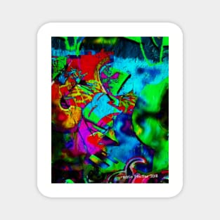 Spring Mood Hippie Abstract Graffiti Magnet