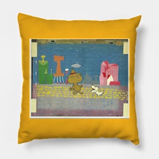 Official Rankin/Bass' The Tales of the Wizard of Oz cel Scarecrow and Toto Pillow